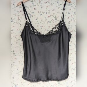 Black Lace Cami 38 L Top Day Night Camisole Layer Lingerie Special Event Date